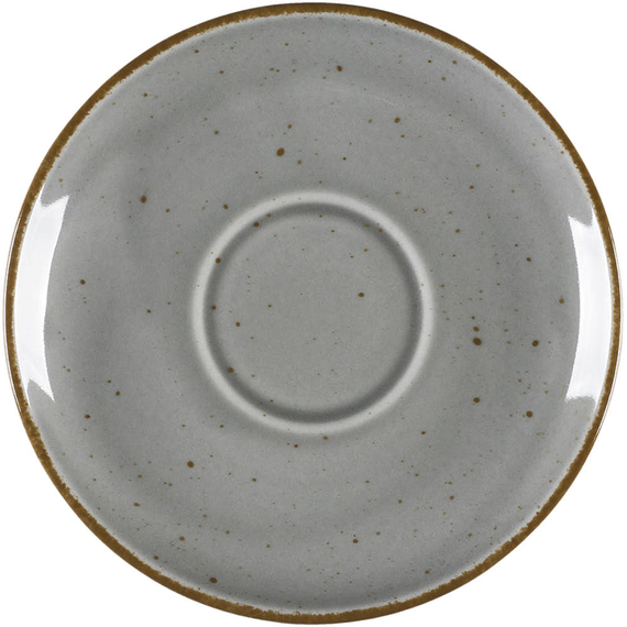Untertasse, Serie Aida, grau, braun gesprenkelt, Ø 145 mm, 12 Stück