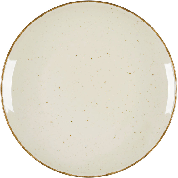Teller flach, Serie Hotel, cremefarben, braun gesprenkelt, Ø 280 mm, 12 Stück