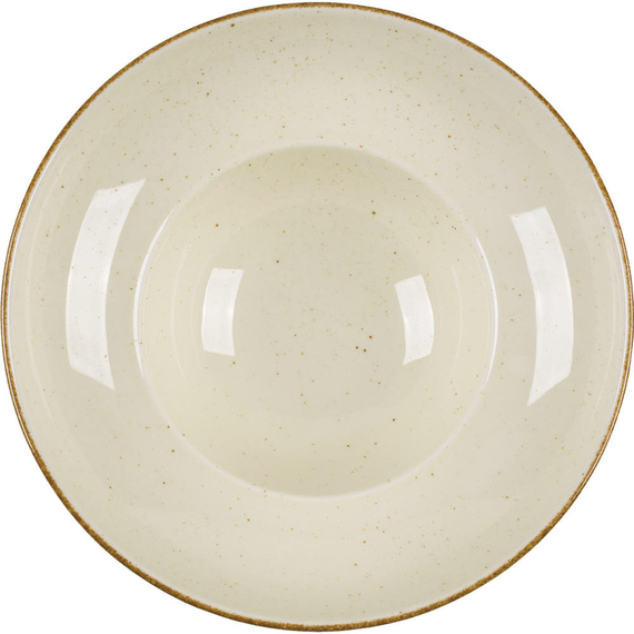 Pastateller, Serie Kaszub, cremefarben, braun gesprenkelt, Ø 260 mm, 6 Stück, Bild 2
