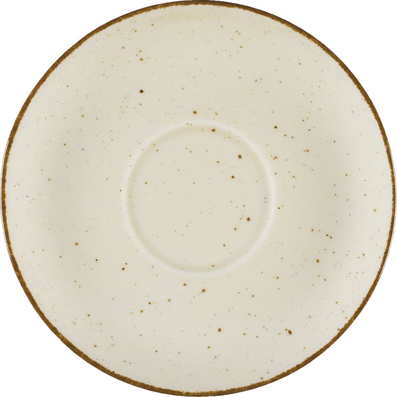 Untertasse, Serie Aida, cremefarben, braun gesprenkelt, Ø 160 mm, 12 Stück