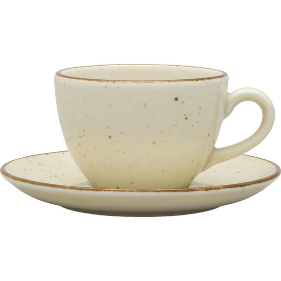 Untertasse, Serie Aida, cremefarben, braun gesprenkelt, Ø 145 mm, 12 Stück, Bild 2