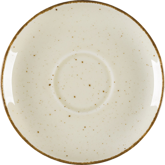Untertasse, Serie Aida, cremefarben, braun gesprenkelt, Ø 145 mm, 12 Stück