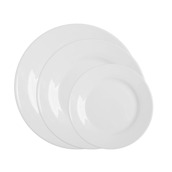 6 Teller flach, Fahne, Serie Classic von Stalgast Ø 210 mm