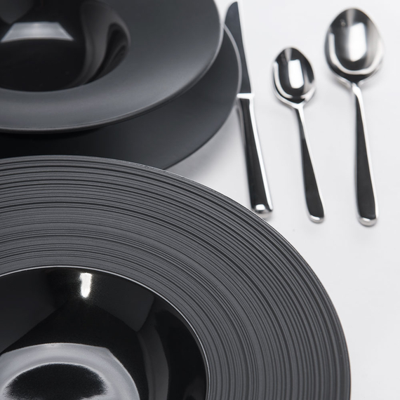 Porzellan Suppenteller aus der Serie Gourmet Kontrast, schwarz, Ø 305 mm, Bild 3