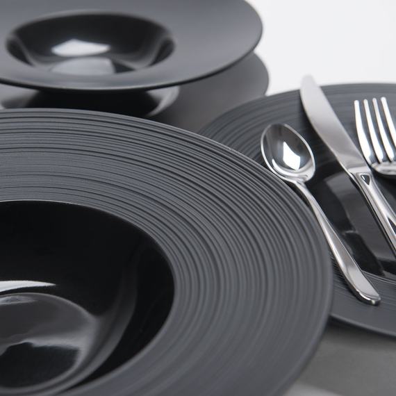 Porzellan Suppenteller aus der Serie Gourmet Kontrast, schwarz, Ø 265 mm, Bild 4