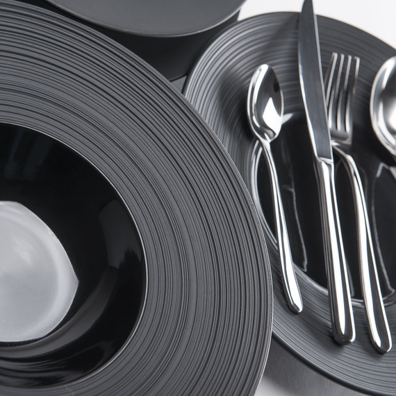Porzellan Suppenteller aus der Serie Gourmet Kontrast, schwarz, Ø 265 mm, Bild 3