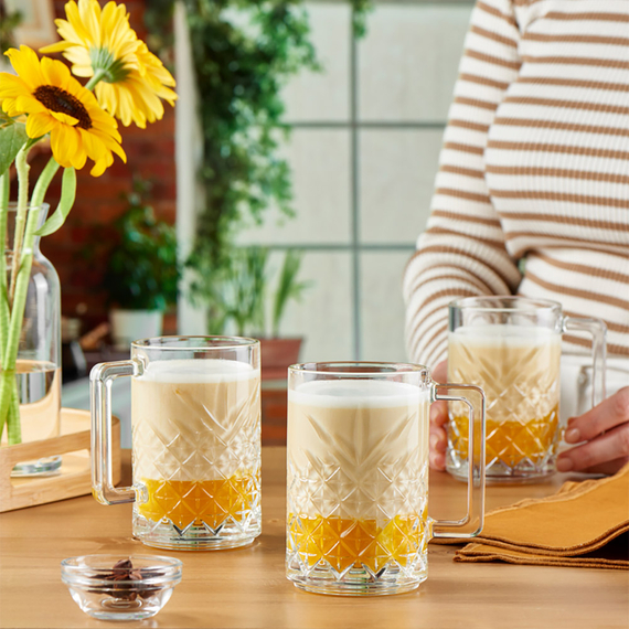 Bierglas/Henkelbecher aus Glas, Serie Timeless, 310 ml, 2 Stück, Bild 2