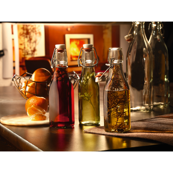 Glasflasche mit Bügelverschluss, 0,5 Liter, Bild 2