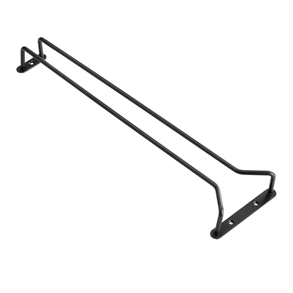 Gläserschiene, einreihig, schwarz, L. 400 mm