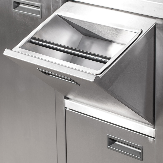 Stalgast Edelstahl Arbeitstisch für Kaffeemaschine, mit Aufkantung, 1500 x 700 x 1000 mm (BxTxH), Bild 2