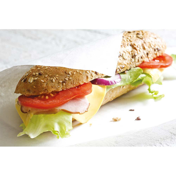 Beschichtetes Backpapier, Zuschnitte je 530x325 mm, 500 Stück, weiß, Bild 2