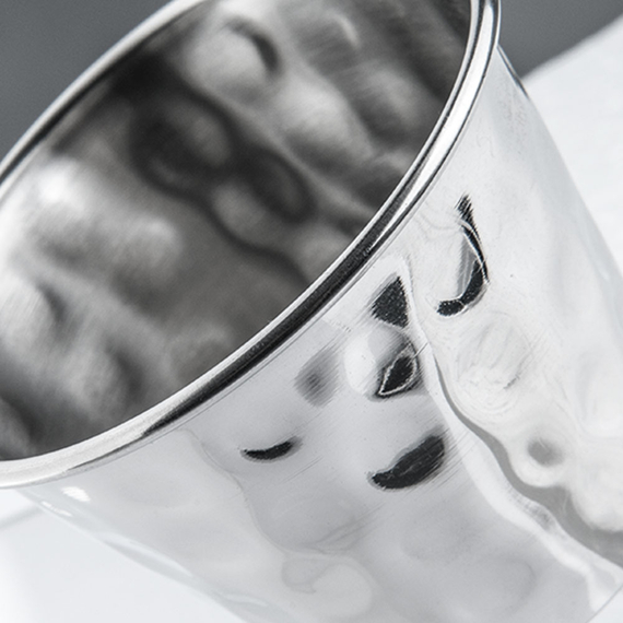 Dip-Schale Edelstahl, Hammerschlagoptik  Ø 72 mm, 120 ml, Bild 3