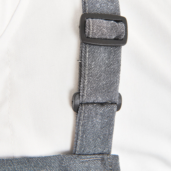 Nino Cucino Latzschürze, Mischgewebe, grau, L. 92 cm, Bild 3