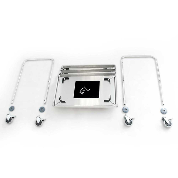 Stalgast Edelstahl Servierwagen, mit zwei Borden, 845 x 525 x 940 mm (BxTxH), Bild 2