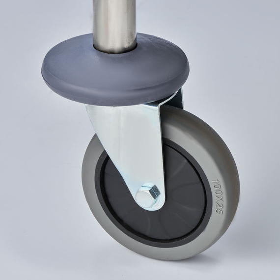 Stalgast Servierwagen aus Edelstahl, mit zwei Borden, 860 x 540 x 940 mm (BxTxH), Bild 3