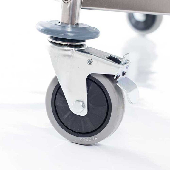 Stalgast Edelstahl Servierwagen, mit drei Borden, 845 x 525 x 940 mm (BxTxH), Bild 3