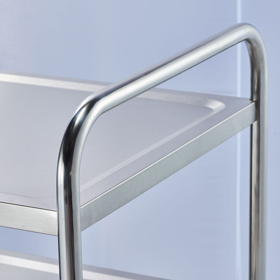 Stalgast Servierwagen aus Edelstahl, mit drei Borden, 860 x 540 x 920 mm (BxTxH), Bild 4