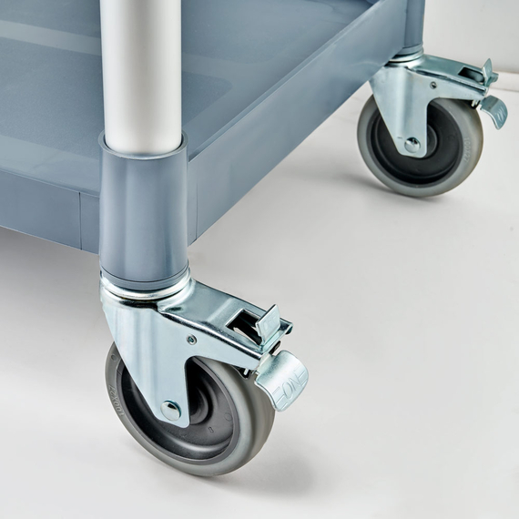 Stalgast Servierwagen aus Kunststoff, mit drei Borden, 860 x 425 x 910 mm (BxTxH), Bild 2