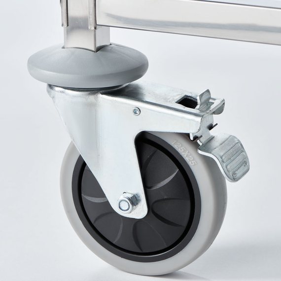 Stalgast Tablettwagen aus Edelstahl, passend für 14 x GN 2/1, 590 x 670 x 1735 mm (BxTxH), Bild 3