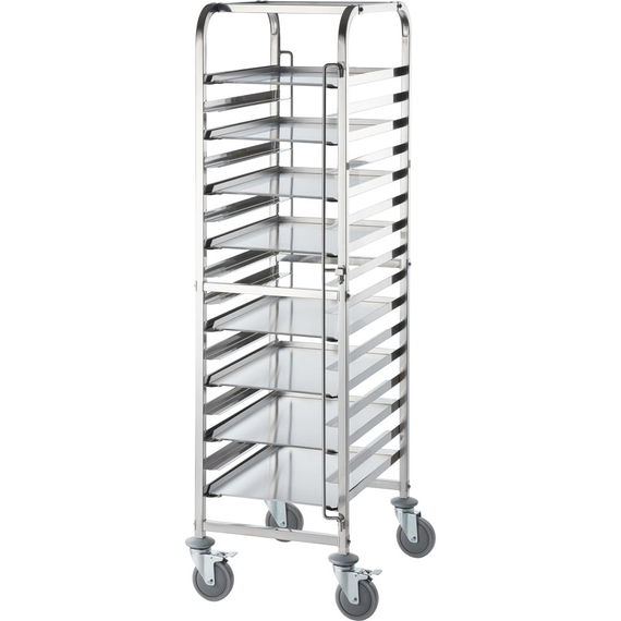 Stalgast Tablettwagen aus Edelstahl, passend für 16 x Tablett 600 x 400 mm, 470 x 620 x 1735 mm (BxTxH), Bild 2