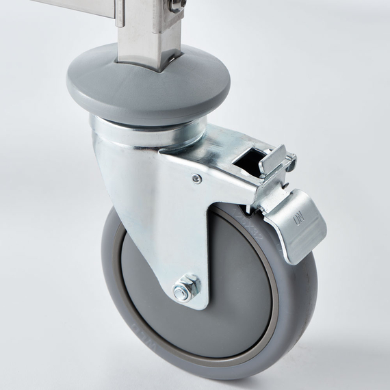 Stalgast Tablettwagen aus Edelstahl, passend für 16 x Tablett 600 x 400 mm, 470 x 620 x 1735 mm (BxTxH), Bild 3