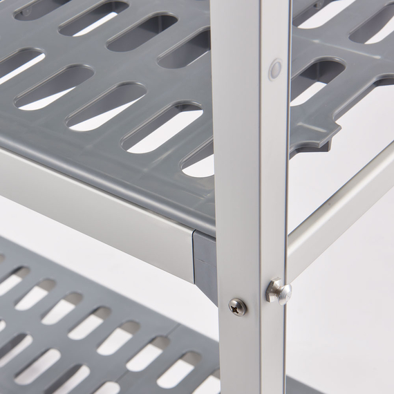 Stalgast Lagerregal aus Aluminium mit 2 Beinen 1469x460x1680 mm (BxTxH), Bild 2