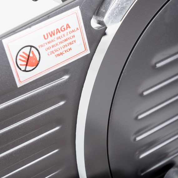 Aufschnittmaschine mit antihaftbeschichteter Anschlagplatte und Messer 220 mm Ø, Bild 3