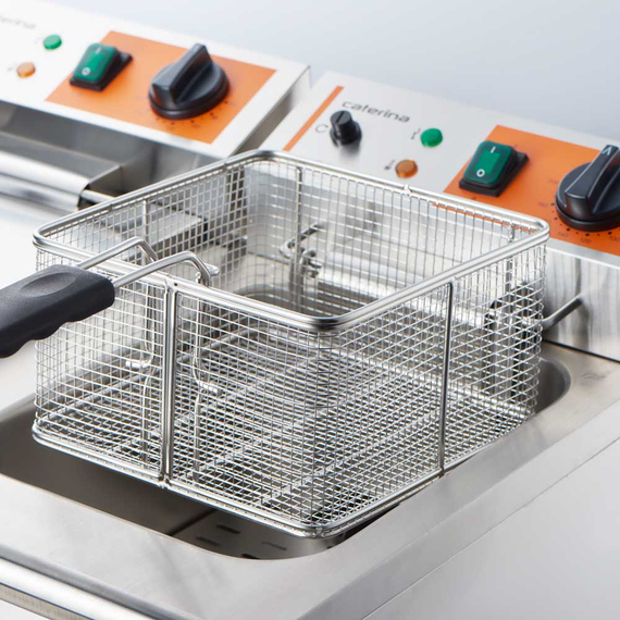 Doppel-Fritteuse CATERINA, 2x8 Liter, 415x430x315 mm (BxTxH), 2x 2 kW 230 V, Bild 4