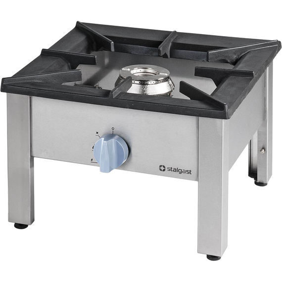 Stalgast Edelstahl Gas-Hockerkocher Top Power mit einem Brenner, 11kW, G30, 567x607x394 mm