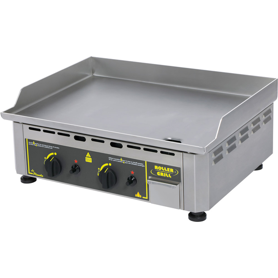 ROLLER GRILL Gas-Griddleplatte, Edelstahl-Grillfläche, zwei Heizzonen, Abmessung 600x450x190 mm (BxTxH), 5,5 kW