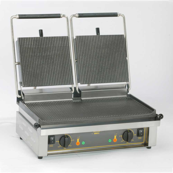 ROLLER GRILL Kontaktgrill doppelt, 600x385x220 mm (BxTxH), 2x 2 kW