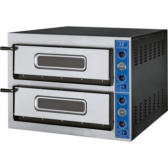 GGF Pizzaofen mit zwei Kammern für 12 Pizzen à 360 mm, 18 kW, 1010 x 1210 x 750mm (BxTxH)