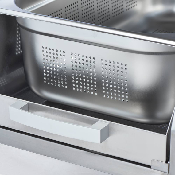 Stalgast 2tlg. Edelstahl Auffangschale für Kartoffelschälmaschine, Bild 2