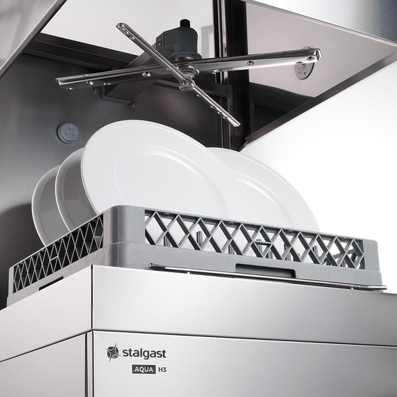 Stalgast Edelstahl Haubenspülmaschine Aqua H3 mit Klarspülmittel- und Reinigerdosierpumpe, Bild 3