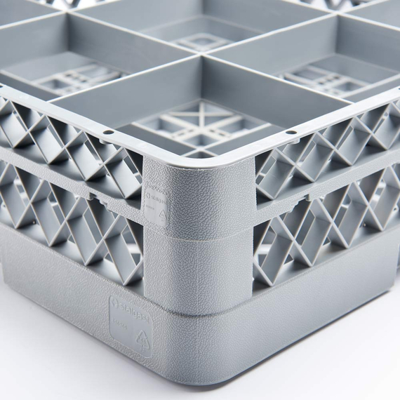 Stalgast Spülkorb für Gläser und Tassen, 9 Fächer, 500 x 500 mm, Bild 2