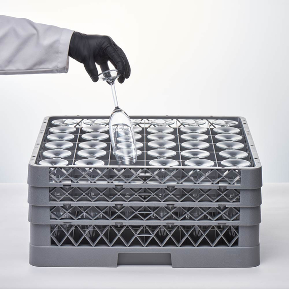 Stalgast Spülkorb für Gläser und Tassen, 36 Fächer, 500 x 500 mm, Bild 3