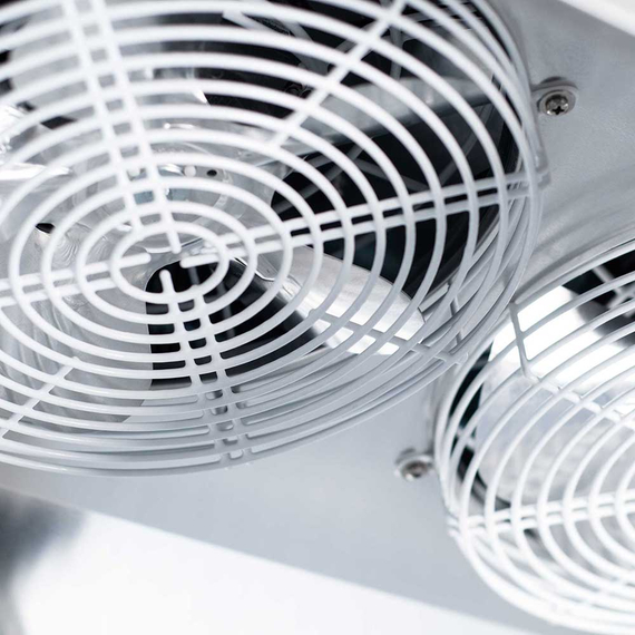 Starline Edelstahl Doppeltür-Kühlschrank mit Rädern, GN 2/1, 1480x830x2010 mm (BxTxH), Bild 4