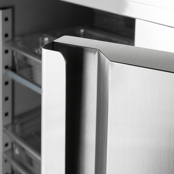 Starline Edelstahl Doppeltür-Kühlschrank mit Rädern, GN 2/1, 1480x830x2010 mm (BxTxH), Bild 10