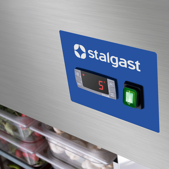 Starline Edelstahl Doppeltür-Kühlschrank mit Rädern, GN 2/1, 1480x830x2010 mm (BxTxH), Bild 13