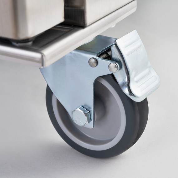 Starline Edelstahl Kühlschrank mit Rädern, GN 2/1, 680x810x2010 mm (BxTxH), 600 L, Bild 8