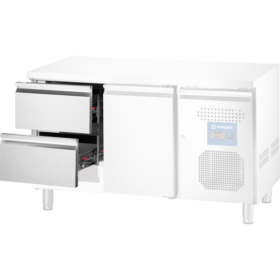 Schubladenblock, 2er Block für Kühltische mit seitlichem Kühlaggregat von Stalgast