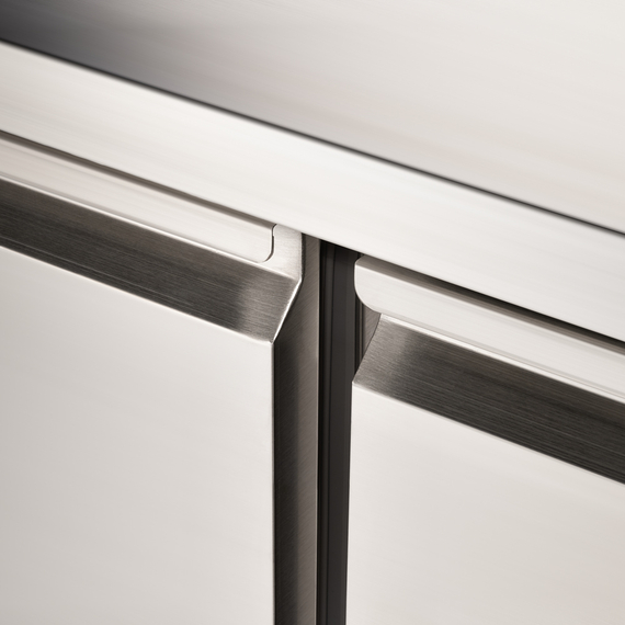 Starline Edelstahl Kühltisch, 2-türig, GN 1/1, 900x700x875 mm (BxTxH), ohne Aufkantung, Bild 8