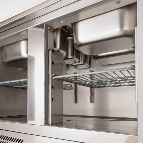 Starline Saladette, 2-türig GN 1/1, Aufnahme 10x GN 1/4, ohne Aufkantung, Bild 3