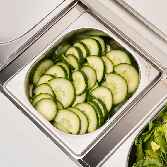 Starline Saladette, 2-türig GN 1/1, Aufnahme 10x GN 1/4, ohne Aufkantung, Bild 8