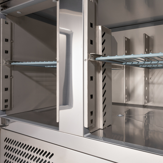 Starline Pizzatisch, 2-türig, GN 1/1, Aufnahme 5x GN 1/6, 900x700x1090 mm (BxTxH), Bild 3