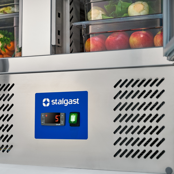 Starline Pizzatisch, 2-türig, GN 1/1, Aufnahme 5x GN 1/6, 900x700x1090 mm (BxTxH), Bild 5