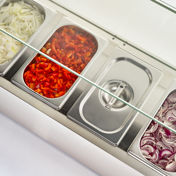 Starline Pizzakühlaufsatz, 10x GN 1/4, Edelstahl, 2000x335x440 mm (BxTxH), Bild 3