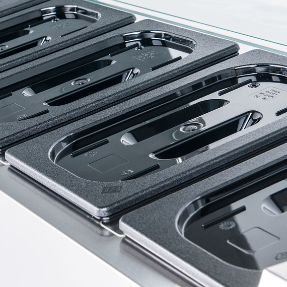 Starline Pizzakühlaufsatz mit Glasabdeckung, 5x GN1/4, 1200x335x440 mm (BxTxH), Bild 3