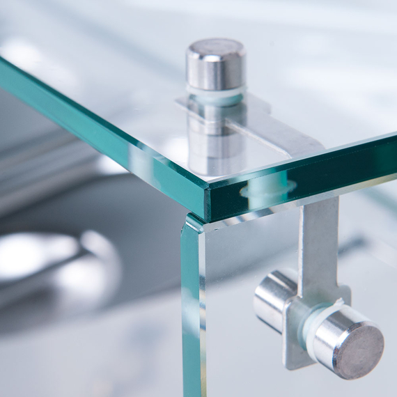 Starline Edelstahl Pizzakühlaufsatz mit Glasabdeckung, 6x GN 1/4, 1400x335x440 mm (BxTxH), Bild 2