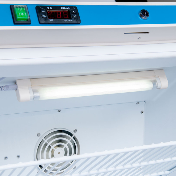 Stalgast weißer Kühlschrank GT66 mit Glastür, 258 Liter, Bild 3